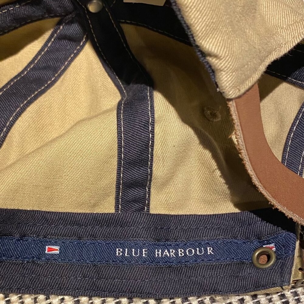 Marks & Spencer Blue Harbour One Size Baseball Cap/Hat Partially Leather - Picture 4 of 5